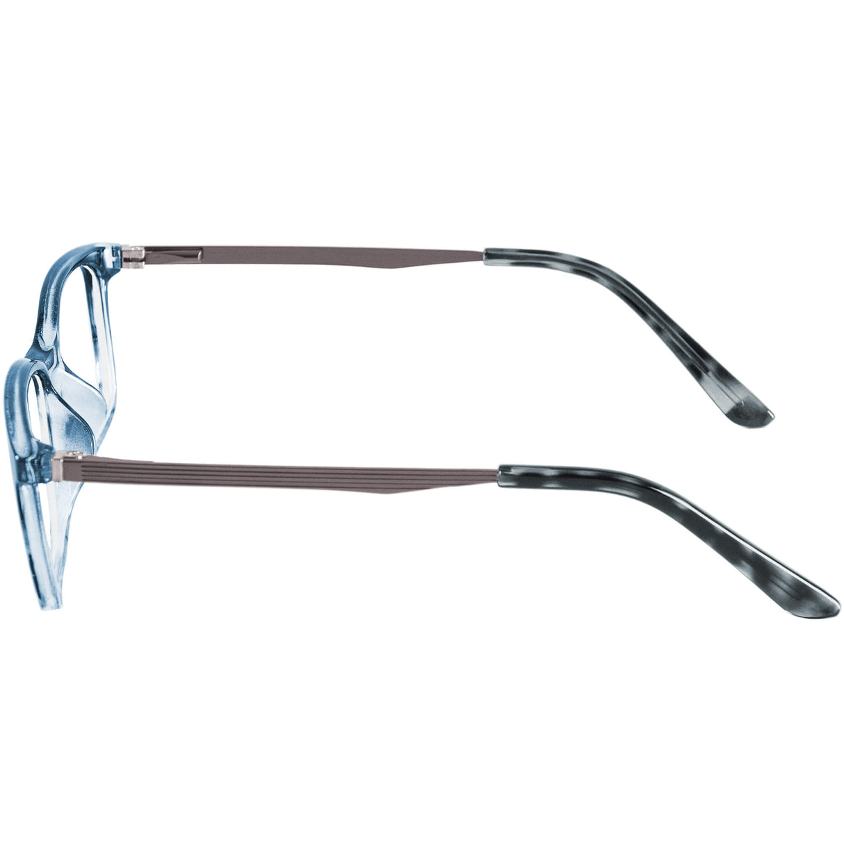 Alex Blue Reading Glasses - Glossy Blue & Gunmetal.
