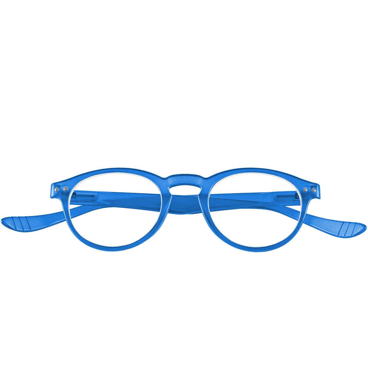 Folded Hangover Round Blue Reading Glasses