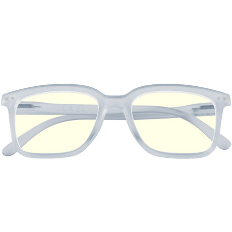 Folded Clear Classic Framed Blue Light Reading Glasses
