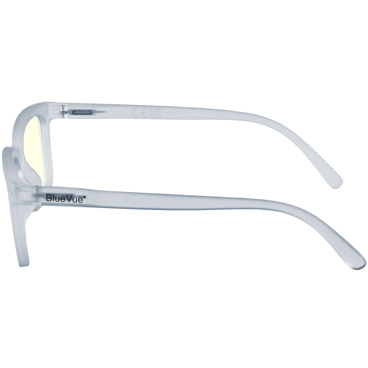 Side View Harrow Clear Classic Framed Blue Light Reading Glasses