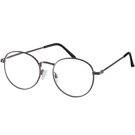 Oxford Reading Specs. A pair of classic, round readers with a slender gunmetal frame.