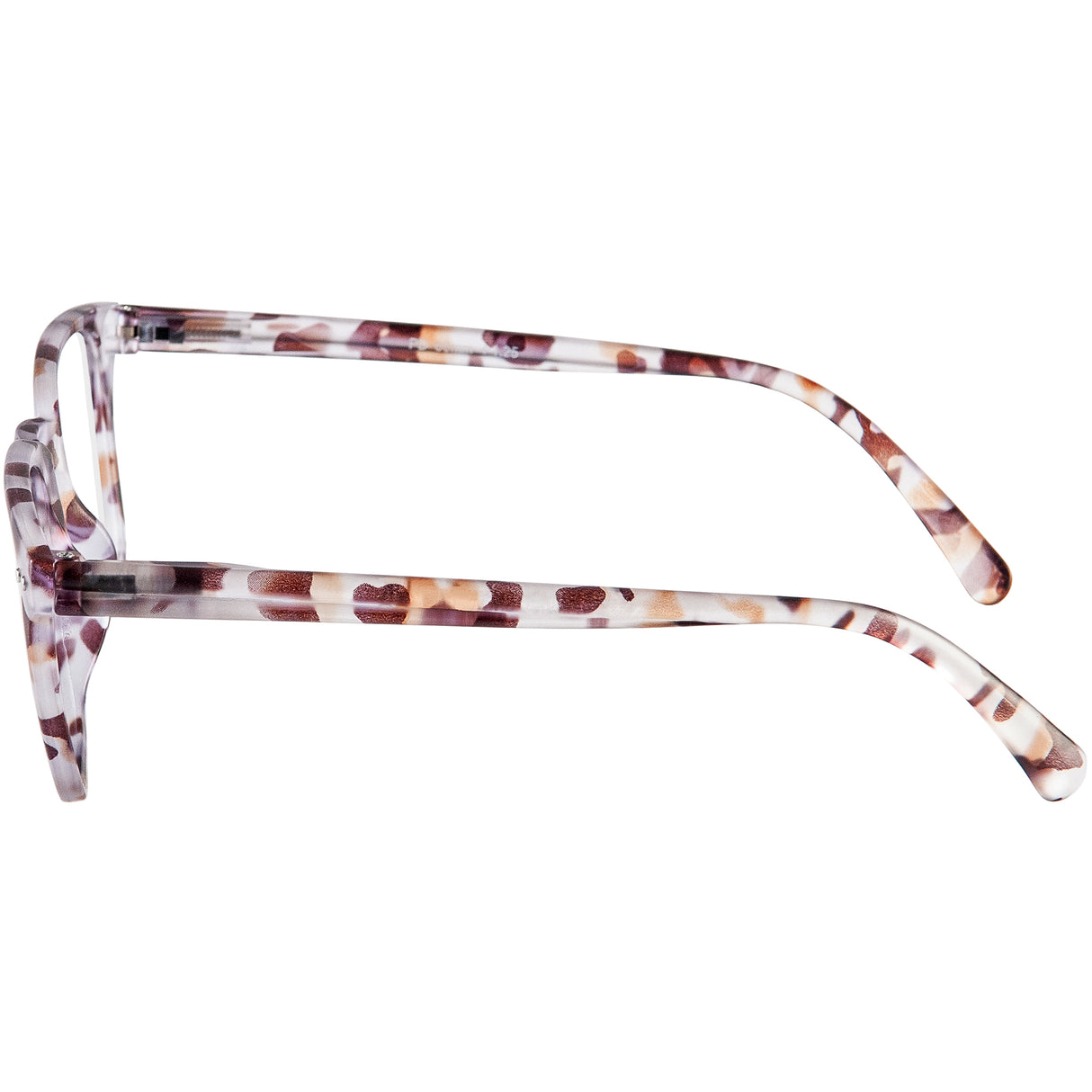 A retro shaped pair of readers with a marbled effect frame.
