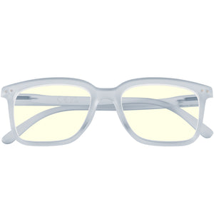 Folded Clear Classic Framed Blue Light Reading Glasses 