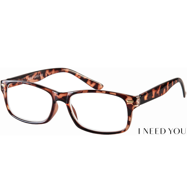 Robert reading specs. Classic and stylish tortoiseshell reading glasses. Front view. 