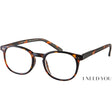 Junior reading specs. Classic tortoiseshell and super stylish reading glasses. Front view. 